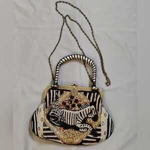 Elegant Beaded Zebra Handbag -  Coldwater Creek